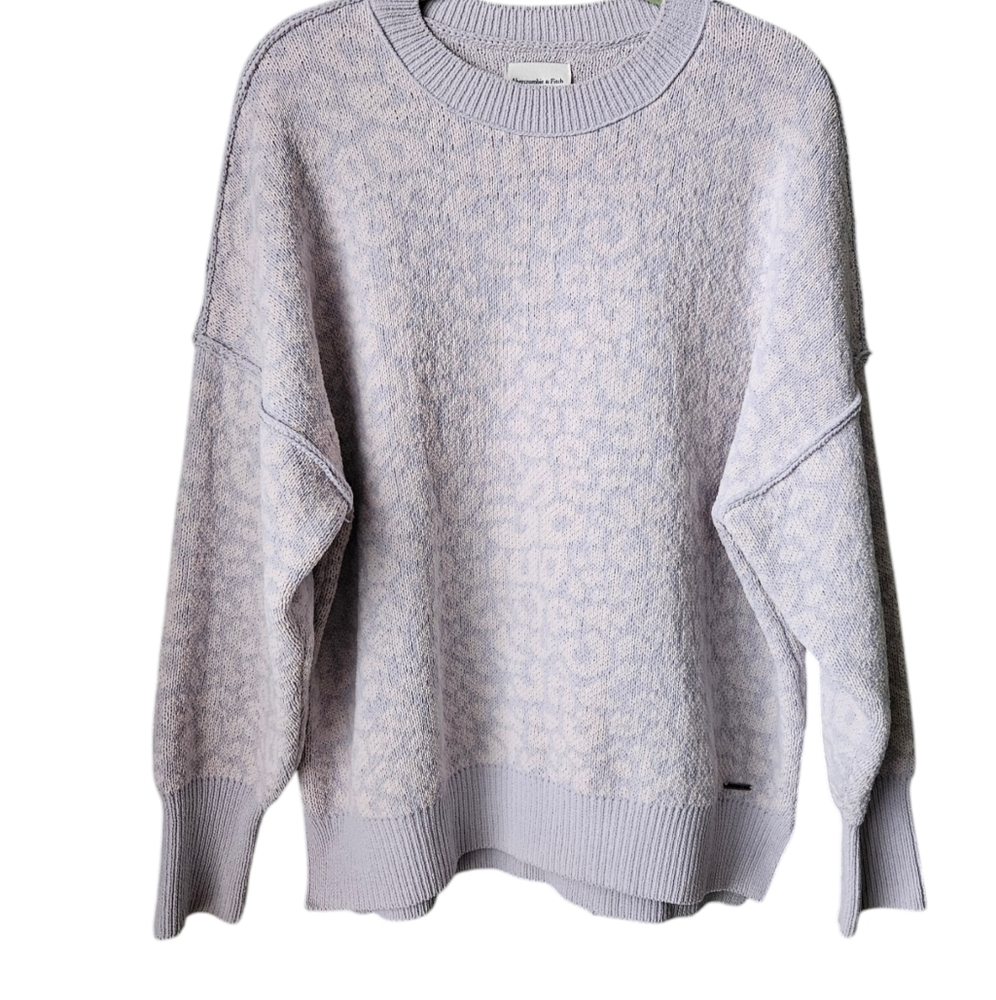 Abercrombie & Fitch soft A&F collection Women's sweater cheetah print size XL